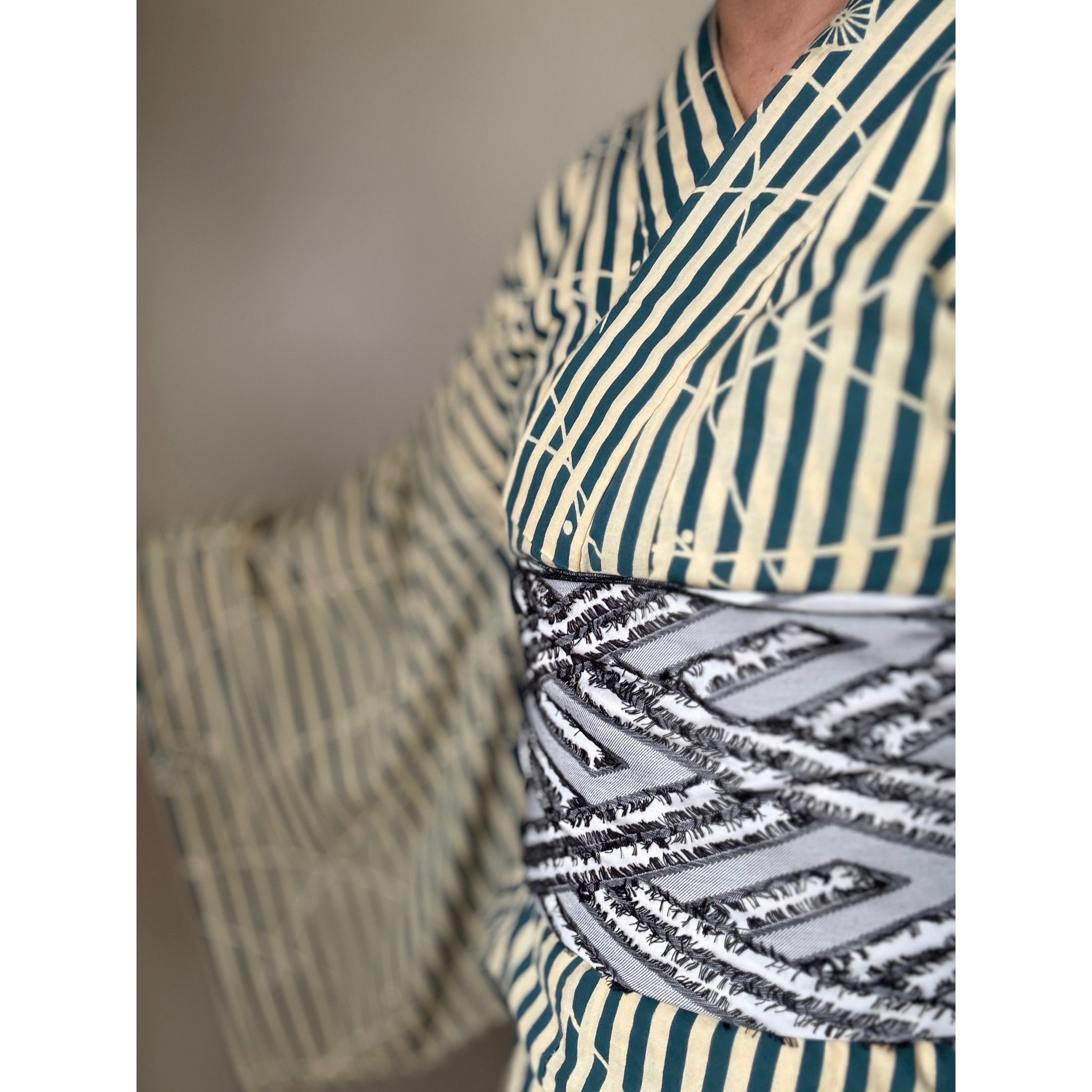 キモノモダン　大人の兵児帯　リバーシブル キモノモダンの兵児帯を使ったアレンジ結び #Repost