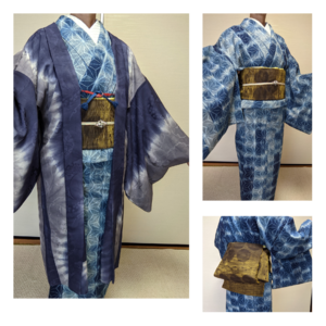 大島紬と紬の辻が花帯 | きものレシピ | KimonoRecipe