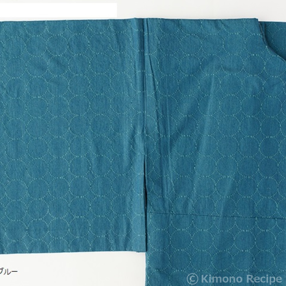 KIMONO MODERN シャボン玉カットデニム着物 オーシャンブルー シャボン玉デニム着物＞オーシャンブルー | きものレシピ | KimonoRecipe