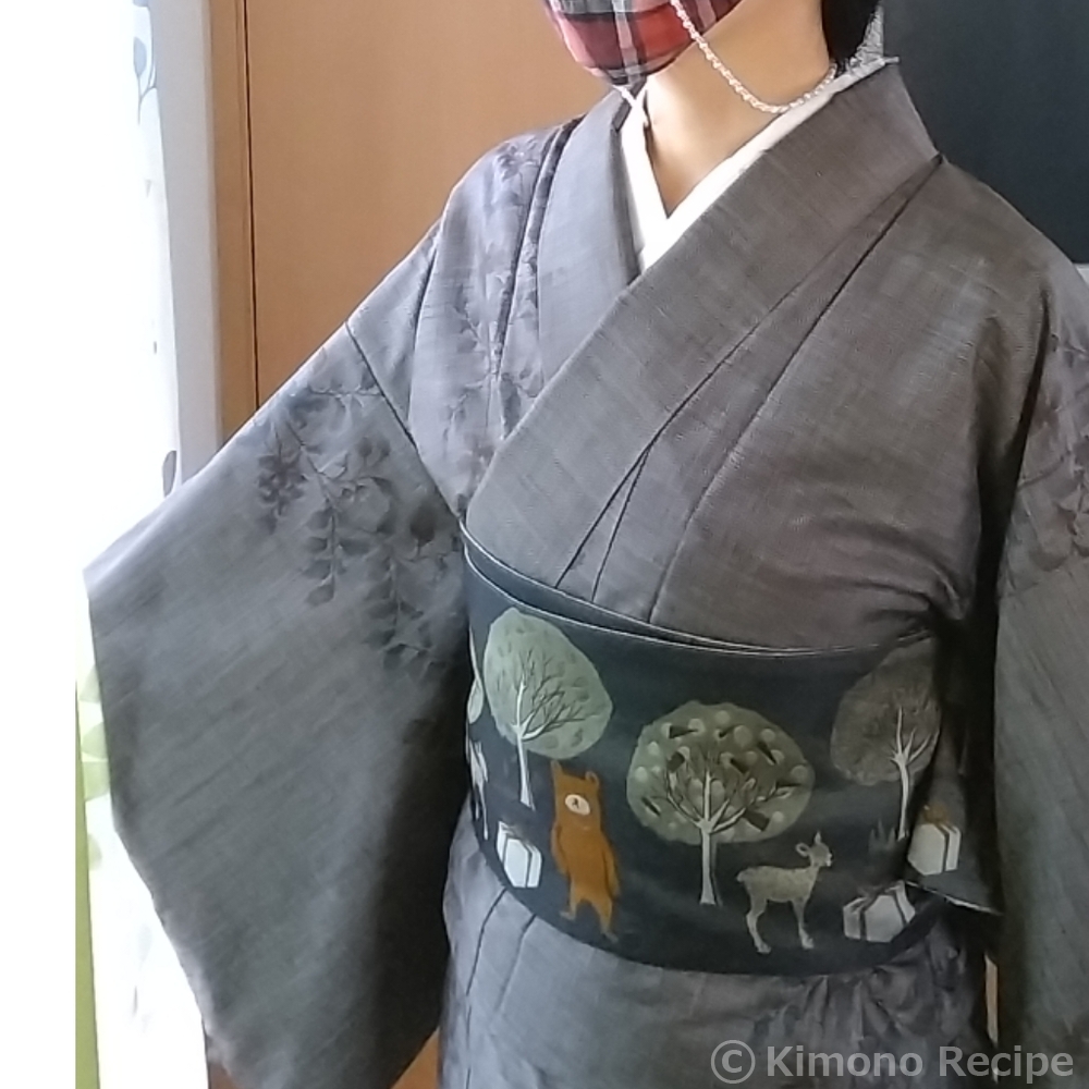 大島紬に半幅帯結び、カジュアルに粋に✨ | 個人着付け教室