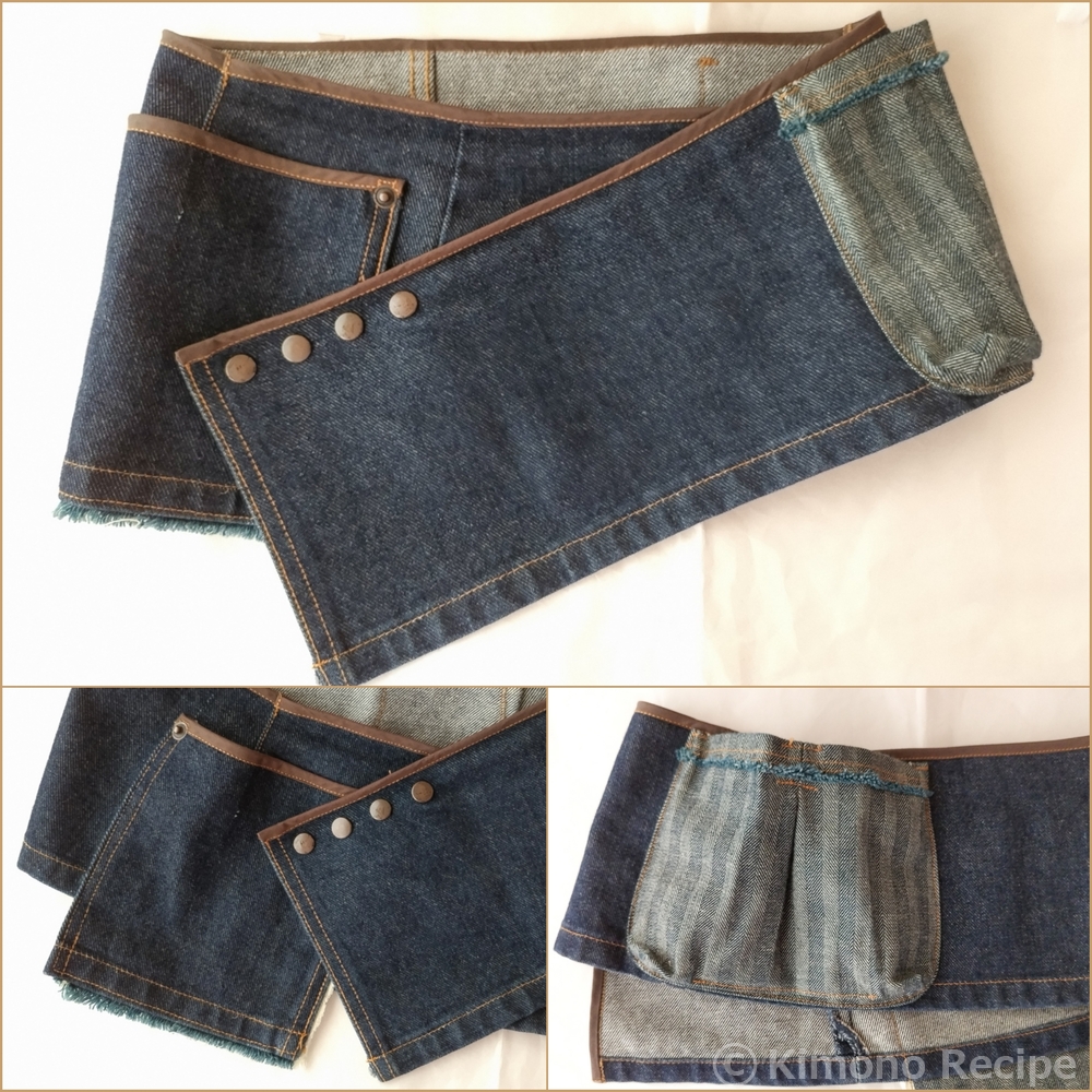 一点物♡個性派 お洒落上級者様向け【新品未使用】デニムリメイク 帯